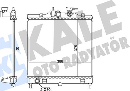 KALE OTO RADYATÖR 347860 - Радіатор, охолодження двигуна autocars.com.ua