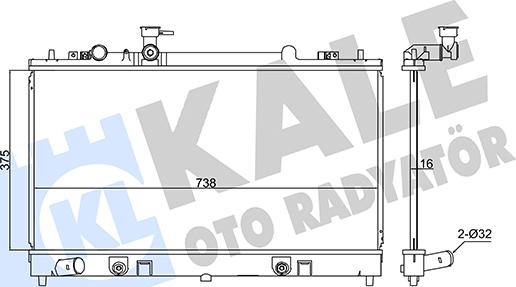 KALE OTO RADYATÖR 347880 - Радіатор, охолодження двигуна autocars.com.ua