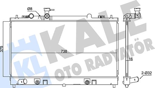 KALE OTO RADYATÖR 347885 - Радіатор, охолодження двигуна autocars.com.ua