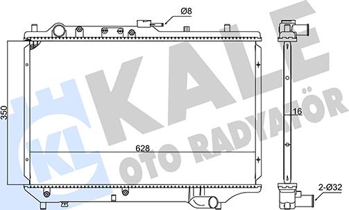 KALE OTO RADYATÖR 347895 - Радіатор, охолодження двигуна autocars.com.ua