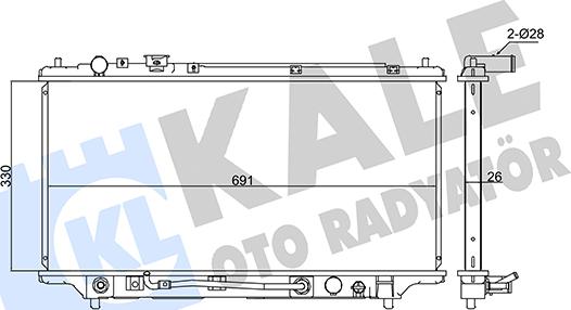 KALE OTO RADYATÖR 347905 - Радіатор, охолодження двигуна autocars.com.ua