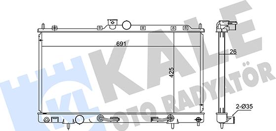 KALE OTO RADYATÖR 347945 - Радиатор, охлаждение двигателя autodnr.net