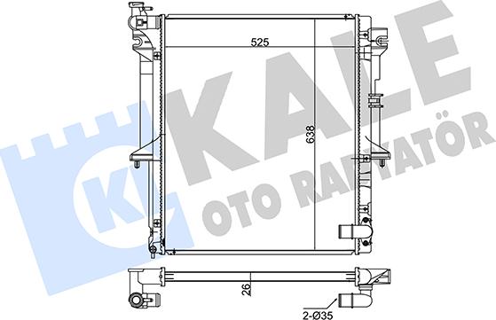 KALE OTO RADYATÖR 347960 - Радіатор, охолодження двигуна autocars.com.ua