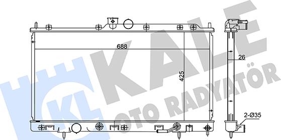 KALE OTO RADYATÖR 347970 - Радиатор, охлаждение двигателя autodnr.net