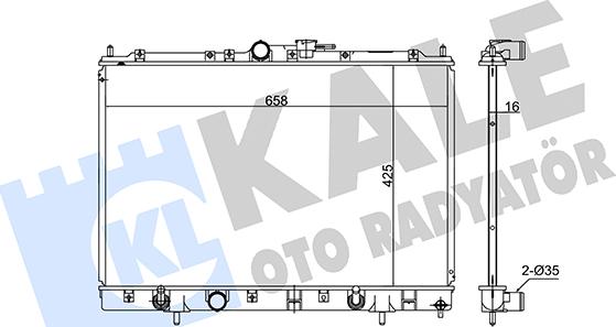 KALE OTO RADYATÖR 347980 - Радіатор, охолодження двигуна autocars.com.ua