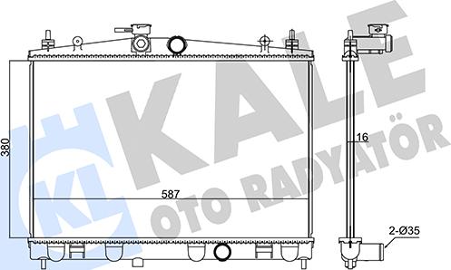 KALE OTO RADYATÖR 348005 - Радіатор, охолодження двигуна autocars.com.ua