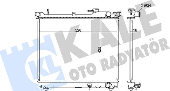 KALE OTO RADYATÖR 348125 - Радіатор, охолодження двигуна autocars.com.ua