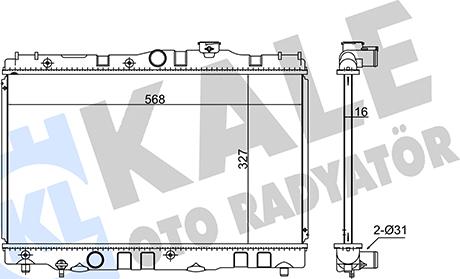 KALE OTO RADYATÖR 348140 - Радіатор, охолодження двигуна autocars.com.ua