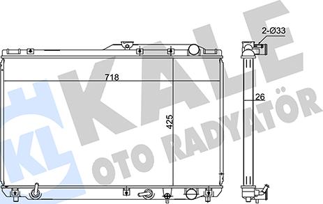 KALE OTO RADYATÖR 348155 - Радіатор, охолодження двигуна autocars.com.ua