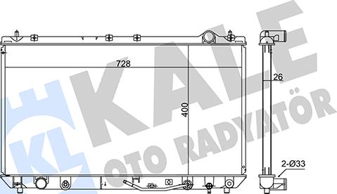 KALE OTO RADYATÖR 348160 - Радіатор, охолодження двигуна autocars.com.ua