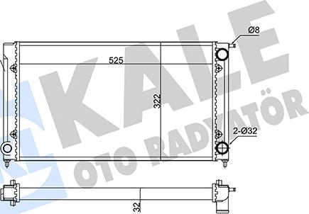 KALE OTO RADYATÖR 348220 - Радіатор, охолодження двигуна autocars.com.ua