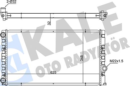 KALE OTO RADYATÖR 348235 - Радіатор, охолодження двигуна autocars.com.ua