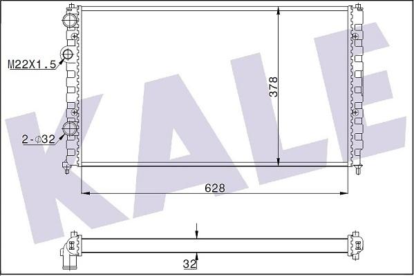 KALE OTO RADYATÖR 348260 - Радіатор, охолодження двигуна autocars.com.ua