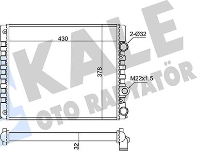 KALE OTO RADYATÖR 348270 - Радіатор, охолодження двигуна autocars.com.ua