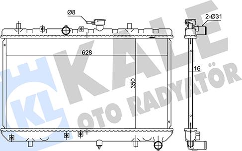 KALE OTO RADYATÖR 348355 - Радіатор, охолодження двигуна autocars.com.ua