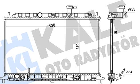 KALE OTO RADYATÖR 348360 - Радіатор, охолодження двигуна autocars.com.ua