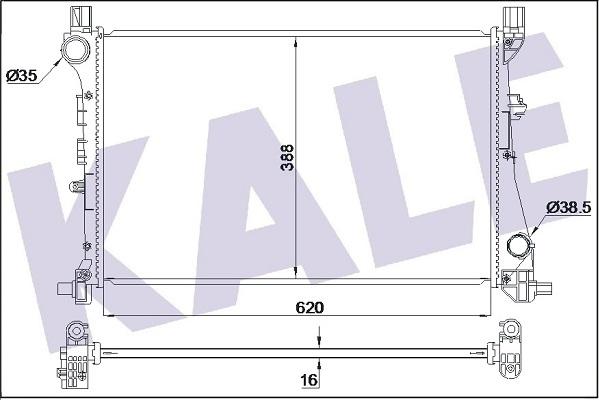 KALE OTO RADYATÖR 348440 - Радіатор, охолодження двигуна autocars.com.ua