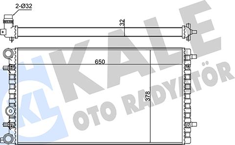 KALE OTO RADYATÖR 348500 - Радіатор, охолодження двигуна autocars.com.ua