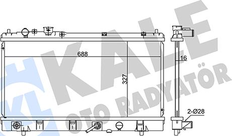 KALE OTO RADYATÖR 348635 - Радіатор, охолодження двигуна autocars.com.ua