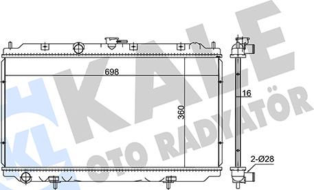 KALE OTO RADYATÖR 348640 - Радіатор, охолодження двигуна autocars.com.ua