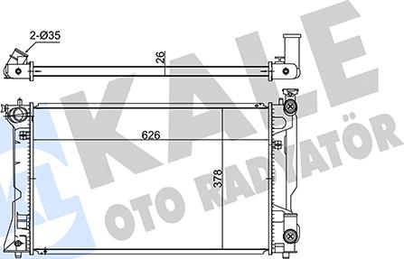 KALE OTO RADYATÖR 348650 - Радіатор, охолодження двигуна autocars.com.ua