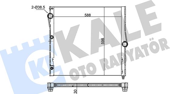 KALE OTO RADYATÖR 348660 - Радіатор, охолодження двигуна autocars.com.ua