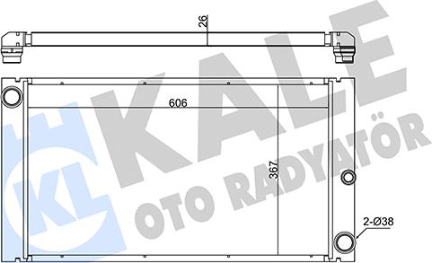 KALE OTO RADYATÖR 348885 - Радіатор, охолодження двигуна autocars.com.ua