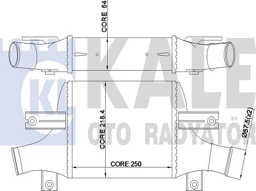 KALE OTO RADYATÖR 348895 - Интеркулер autocars.com.ua