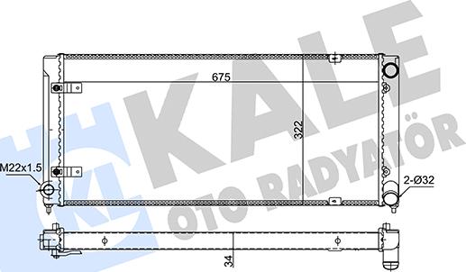 KALE OTO RADYATÖR 349230 - Радіатор, охолодження двигуна autocars.com.ua