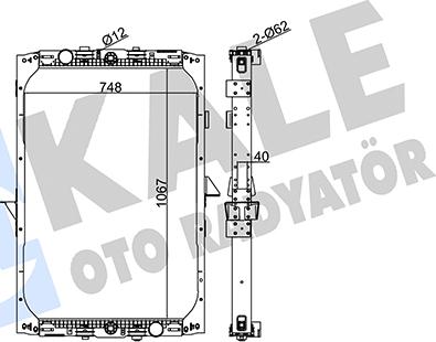 KALE OTO RADYATÖR 349345 - Радіатор, охолодження двигуна autocars.com.ua