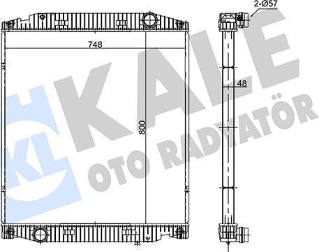 KALE OTO RADYATÖR 349385 - Радіатор, охолодження двигуна autocars.com.ua