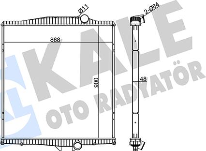 KALE OTO RADYATÖR 349390 - Радіатор, охолодження двигуна autocars.com.ua