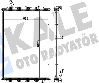 KALE OTO RADYATÖR 349465 - Радіатор, охолодження двигуна autocars.com.ua