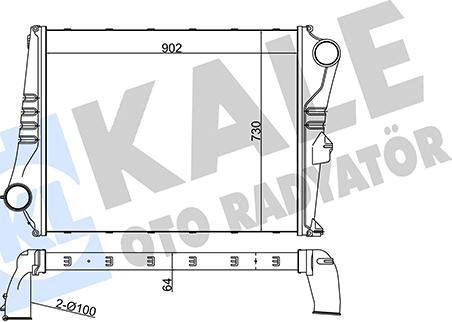 KALE OTO RADYATÖR 349495 - Интеркулер autocars.com.ua