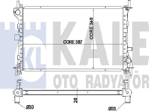 KALE OTO RADYATÖR 349700 - Радіатор, охолодження двигуна autocars.com.ua