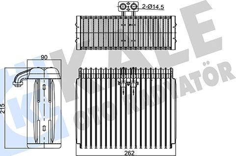 KALE OTO RADYATÖR 349985 - Випарник, кондиціонер autocars.com.ua