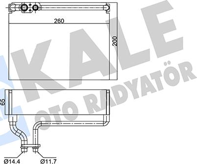 KALE OTO RADYATÖR 350055 - Випарник, кондиціонер autocars.com.ua