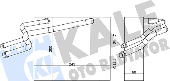 KALE OTO RADYATÖR 350060 - Випарник, кондиціонер autocars.com.ua