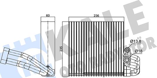 KALE OTO RADYATÖR 350135 - Випарник, кондиціонер autocars.com.ua