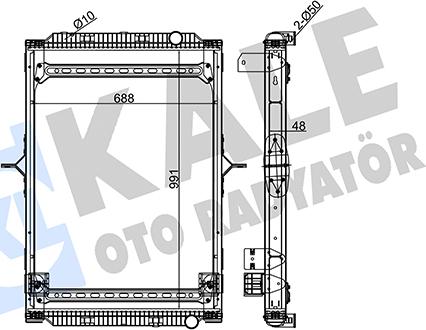 KALE OTO RADYATÖR 350155 - Радиатор, охлаждение двигателя autodnr.net