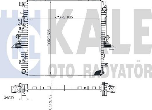 KALE OTO RADYATÖR 350200 - Радіатор, охолодження двигуна autocars.com.ua