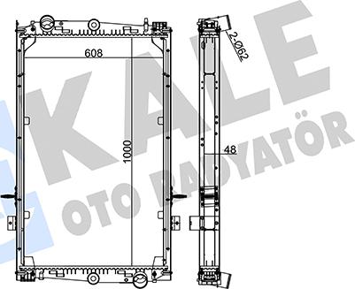 KALE OTO RADYATÖR 350220 - Радіатор, охолодження двигуна autocars.com.ua