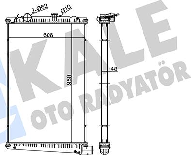 KALE OTO RADYATÖR 350225 - Радіатор, охолодження двигуна autocars.com.ua