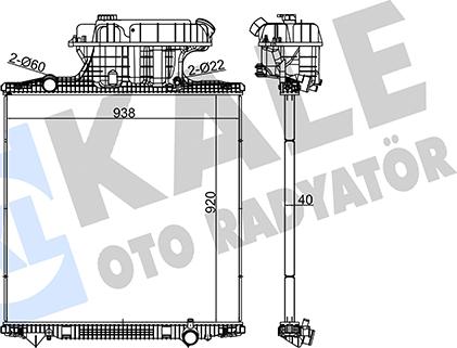 KALE OTO RADYATÖR 350245 - Радіатор, охолодження двигуна autocars.com.ua