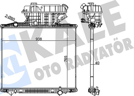 KALE OTO RADYATÖR 350255 - Радиатор, охлаждение двигателя autodnr.net