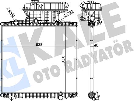 KALE OTO RADYATÖR 350265 - Радіатор, охолодження двигуна autocars.com.ua