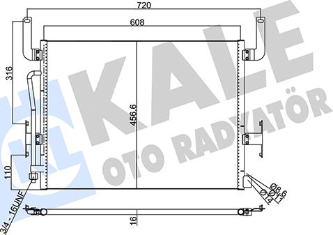 KALE OTO RADYATÖR 350305 - Конденсатор, кондиціонер autocars.com.ua