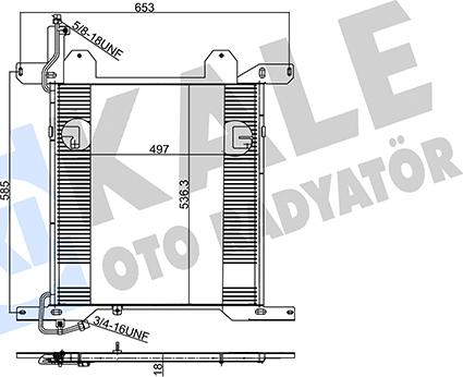 KALE OTO RADYATÖR 350320 - Конденсатор, кондиціонер autocars.com.ua