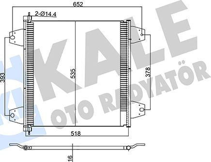 KALE OTO RADYATÖR 350325 - Конденсатор, кондиціонер autocars.com.ua