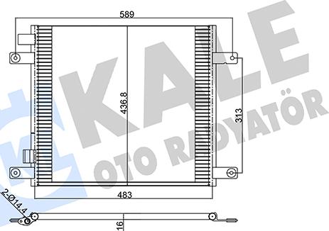 KALE OTO RADYATÖR 350330 - Конденсатор, кондиціонер autocars.com.ua